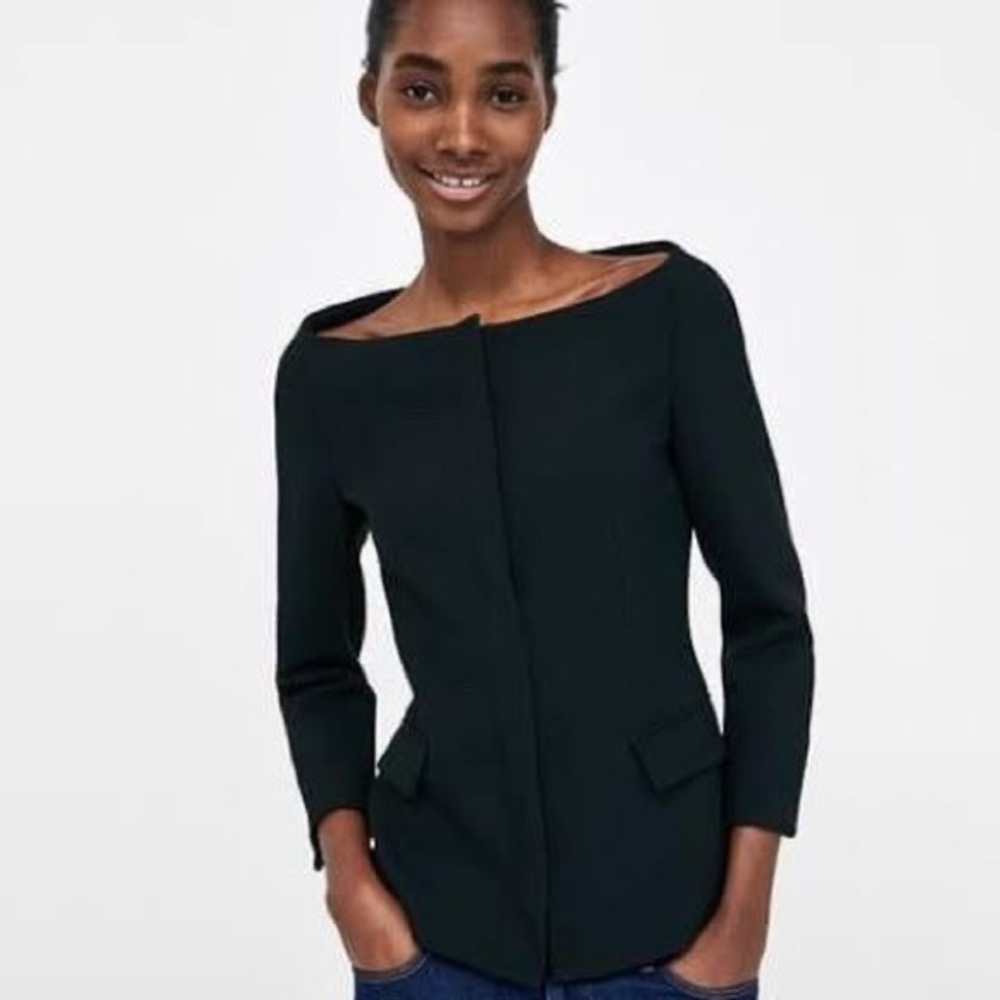 Zara off shoulder blazer xs